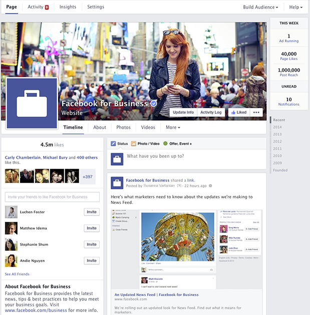 Facebook Page Layout March 2014